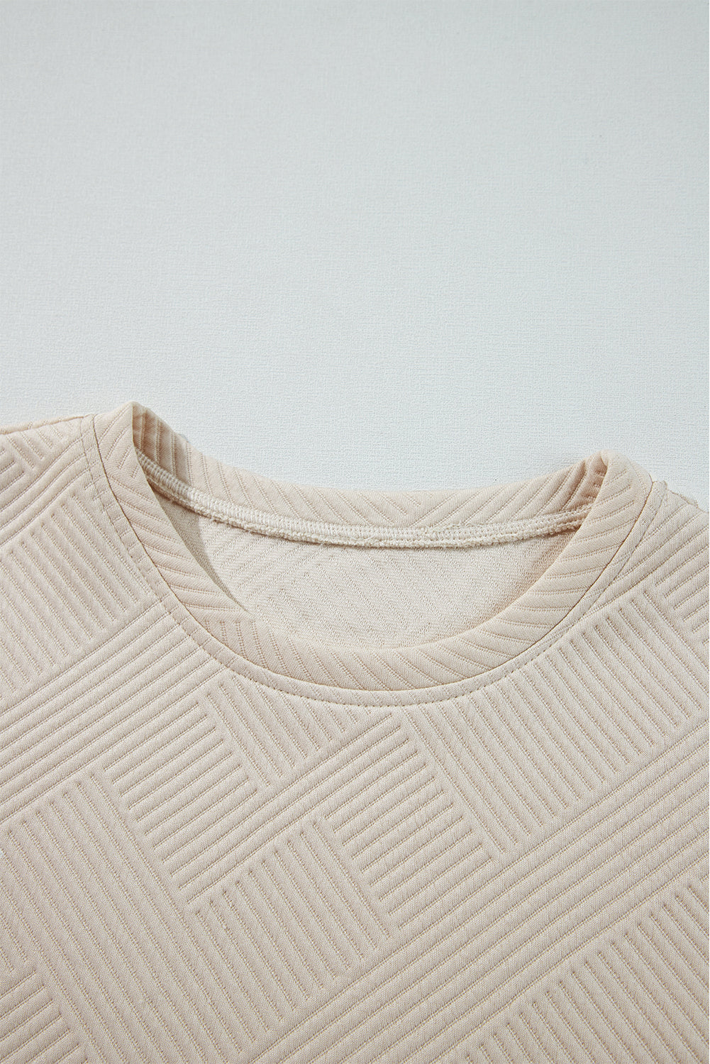 Apricot Textured Long Sleeve Mini Shift Dress