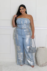 Silver Foil Jumpsuit